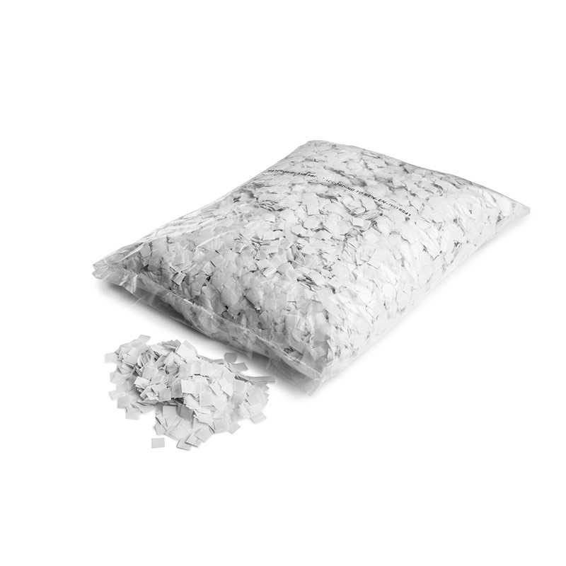 Slowfall snow confetti 10x10mm - white 1000g